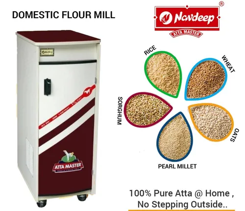 1 HP Navdeep Flour Mill Fully Automatic, 7-10 kg/hr