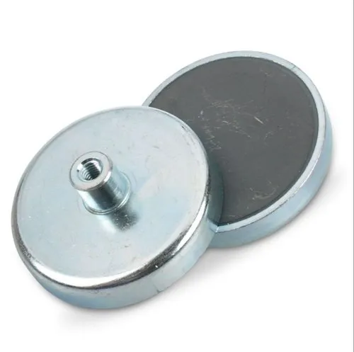 30 mm dia Ferrite Pot Magnets, Thickness: 8 mm, Y 35
