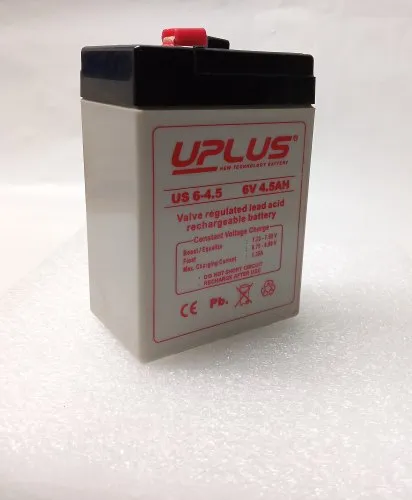 Black Uplus SMF Battery 6V 4.5Ah, Model Number: US645