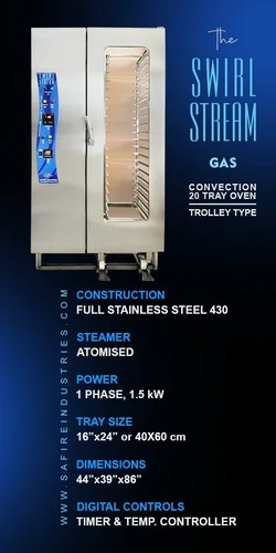 Bread/Bun Rotary 20 Tray Trolley Gas Oven
