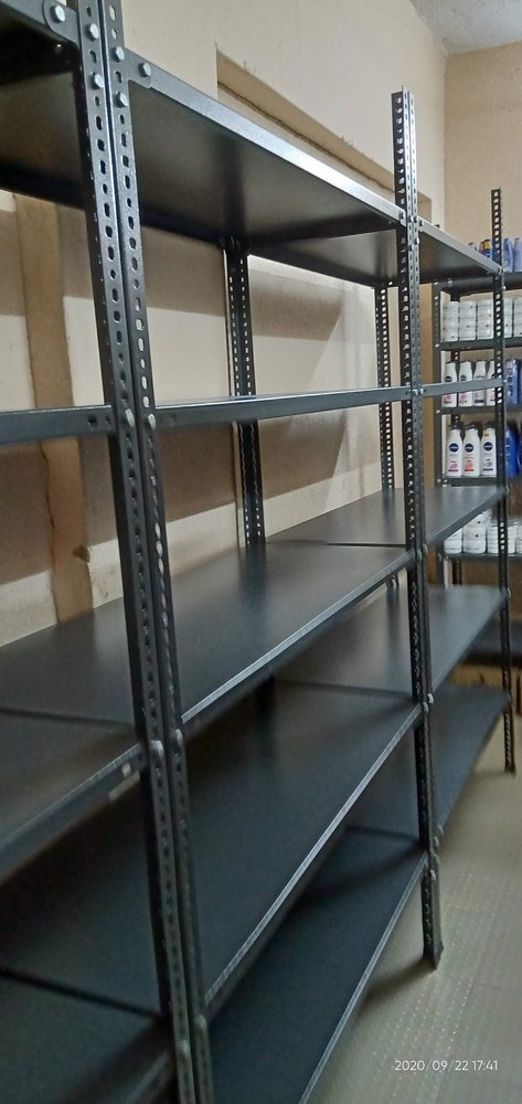 Color Coated Gray Narayani Industrial Slotted Angle Racks