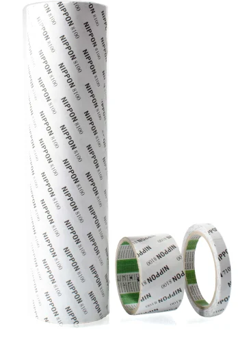 Color: White NIPPON 70-100 MIC THICKNESS D/S TISSUE TAPES