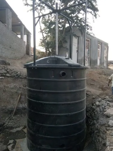 Cow Dung Attach Toilet Biogas Plant