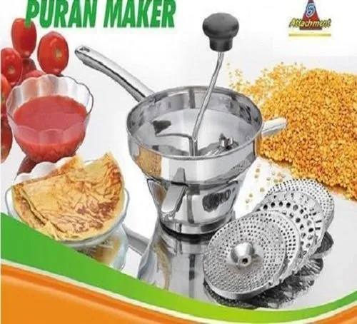 Crusher Round Puran Poli Grinder, For Home