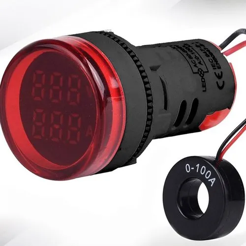 Digital Voltage Ammeter 22.5mm LVA-100A-R, For Injection Molding Machines