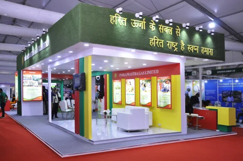 Exhibition Stall Fabrication Service, 3 side open booth