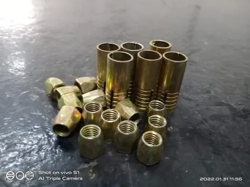 Golden Mild Steel Taper Nut Sleeve Anchor, For Industrial, Time Consumption