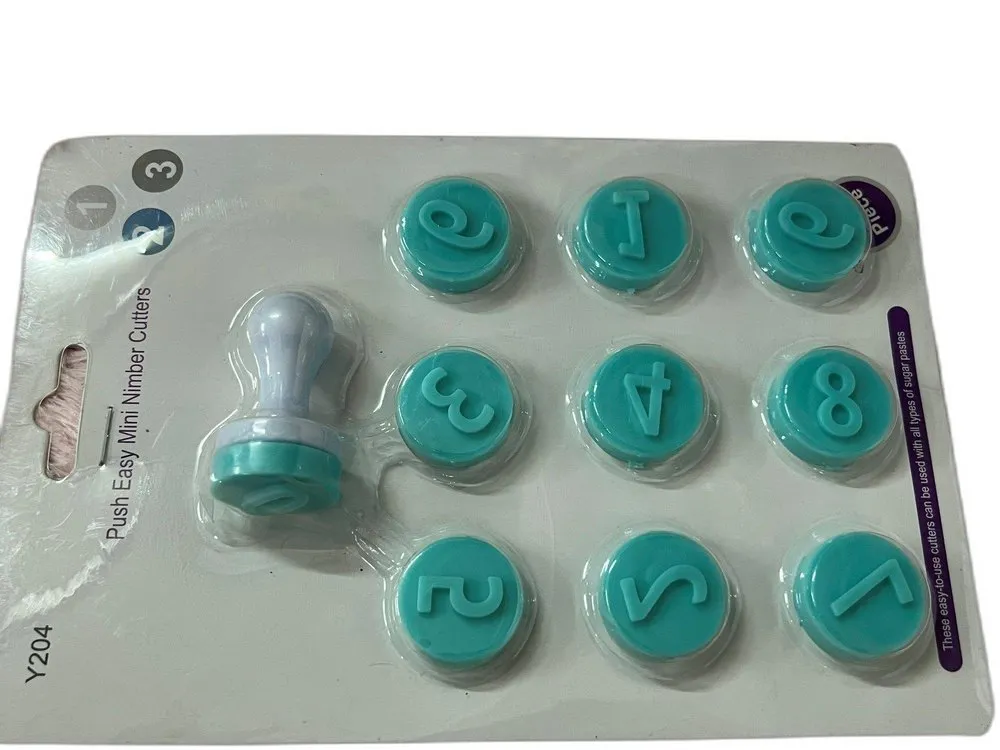 Green Number Stamp For Fondant Cake