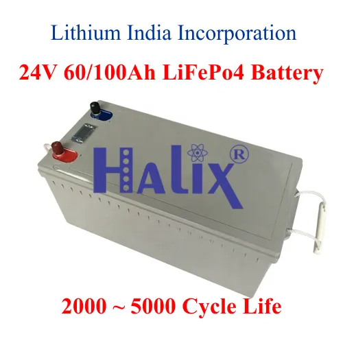 Halix LiFePo4 24V 60AH LiFePO4 Battery, Battery Capacity: 60 Ah