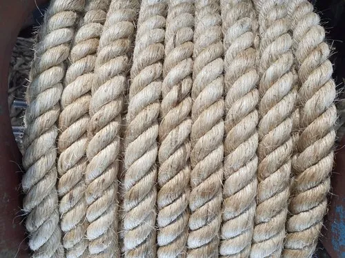 Light Brown Twisted Sisal Rope, 100 m, 40 mm
