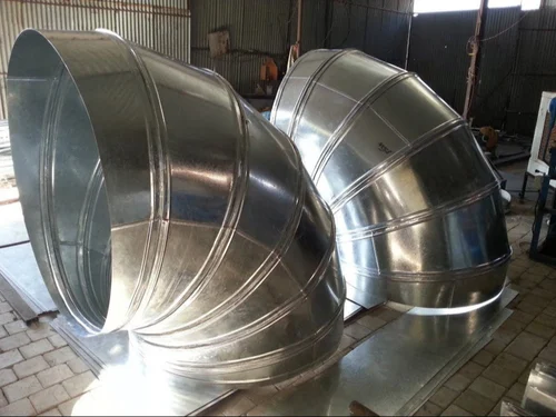 Long Radius Stainless Steel Duct Elbow, Bend Angle: 45 degree
