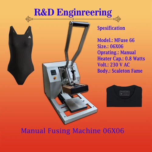Manual Sticker Fusing Machine 6X6, Size: Plate Ary
