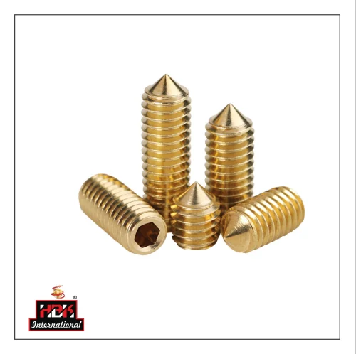 Mild Steel Cone Point Slotted Grub Screw & Allen Punched