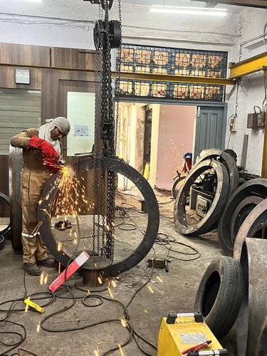 Mild Steel Heavy Forged Flanges Fabrication, Welding and Assembly