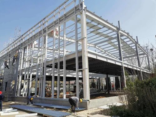 Mild Steel Prefab Industrial Shed Designing Service, 18 Feet