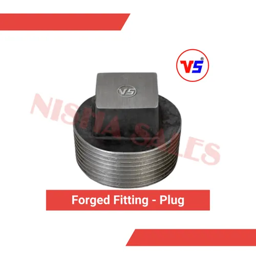 MS Threaded Forged Plug Pipe Fitting For Industrial