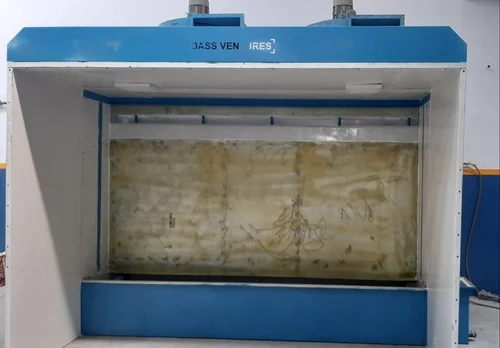Painted Blue White Paint Booth, Automation Grade: 