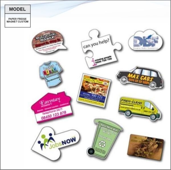 Paper Fridge Magnet Customised Shape