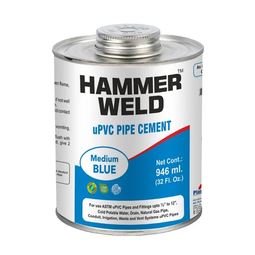 Plastochem Hammer Weld UPVC Solvent Cement Adhesive, 1 Litre, Tin Can