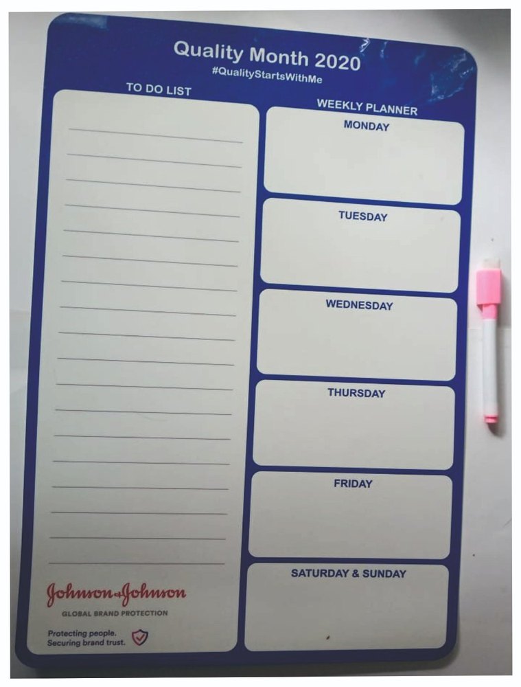 Rectangle Acrylic / PVC Planner Fridge Magnet, Size: 8x3inch