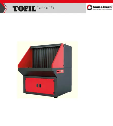 Red Downdraft Dust Collector Bomaksan Tofil Bench 
