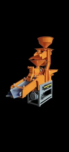 Semi-Automatic 4in1 Mini rice mill, 3 HP, Single Phase