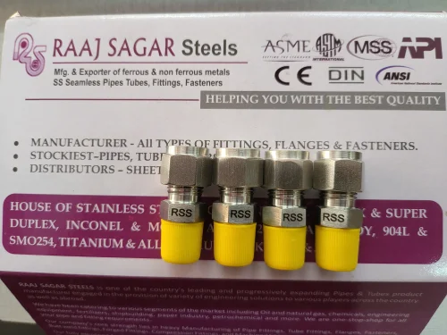 SS 316L Tubes Fittings For Hydraulic Pipe