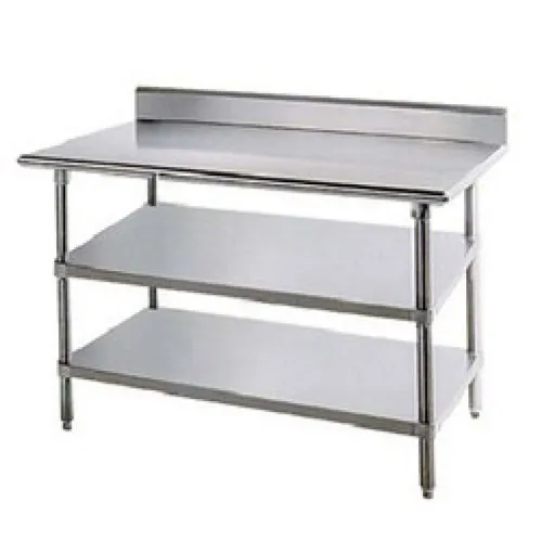 Stainless Steel Rectangular Work Table With Two Un