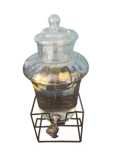 Transparent Alkaline Water Glass Jar, Weight: 1kg,