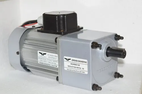 VEREINEN Flange Mounting 60 Watt Induction Geared Motor With Terminal Box, Voltage: 1 Phase Or 3 Phase, 1440 Rpm