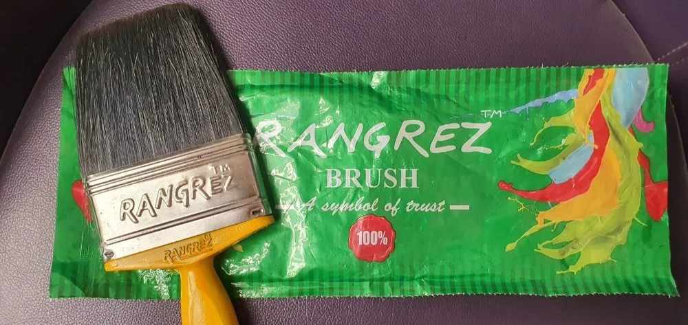 Wooden Yellow Paint Brush
